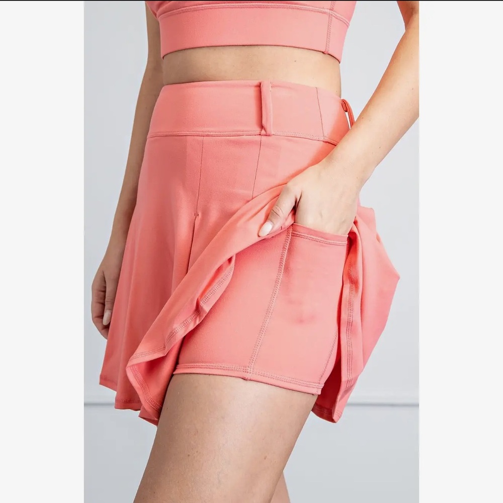 Rae mode s7015 coral rose butter pleat golf skort nwt - Picture 4 of 6